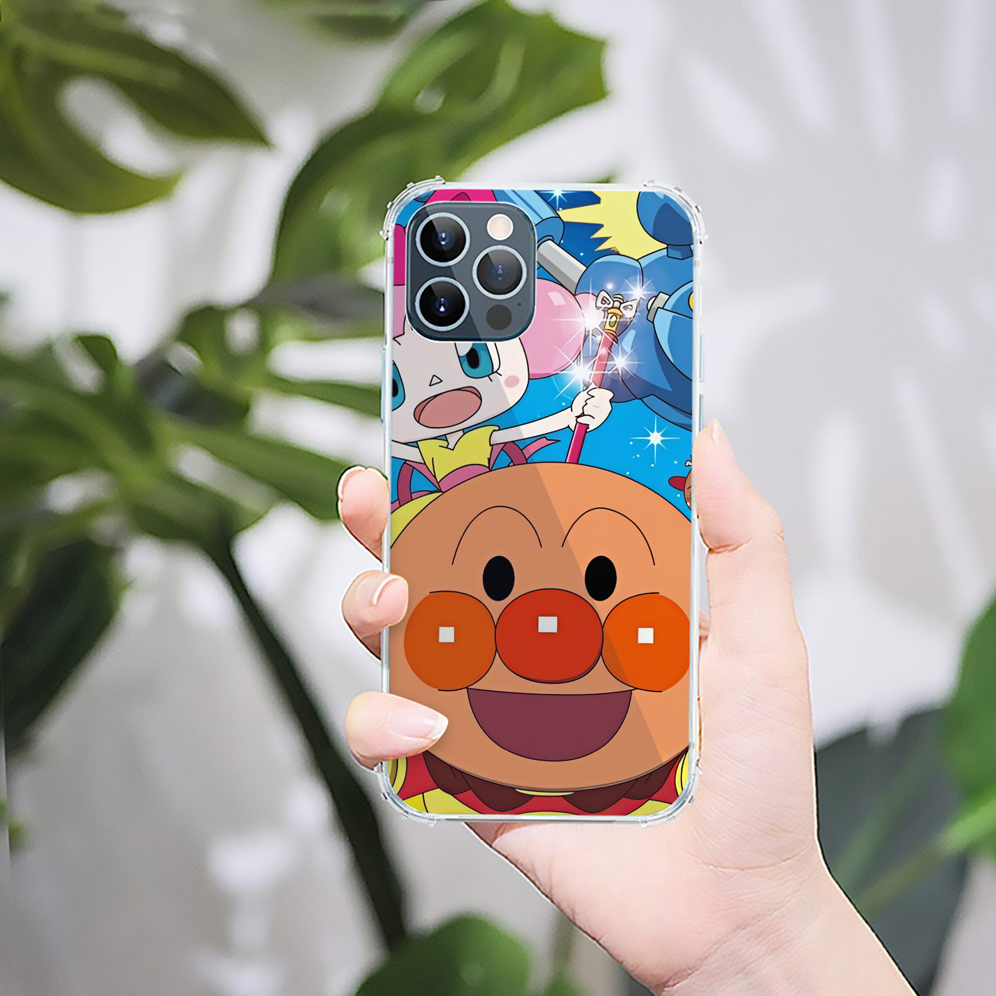 （画像用） アンパンマン Anpanman 【iPhone 12シリーズ対応】透明スマホケース（クリアソフトケース）